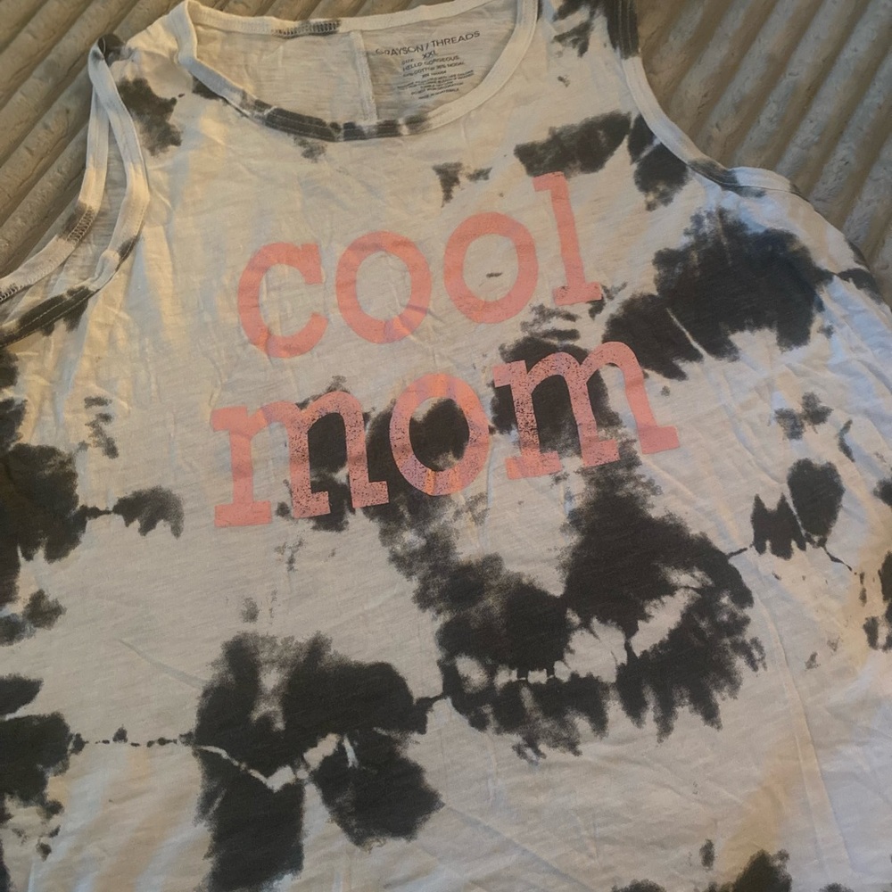Women’s Tie-Dye Tank Top - Black and White